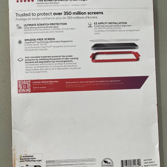 Zagg Invisible Shield Glass Elite Screen Protector New 11" iPad 2024 Small NEW - Picture 5 of 6